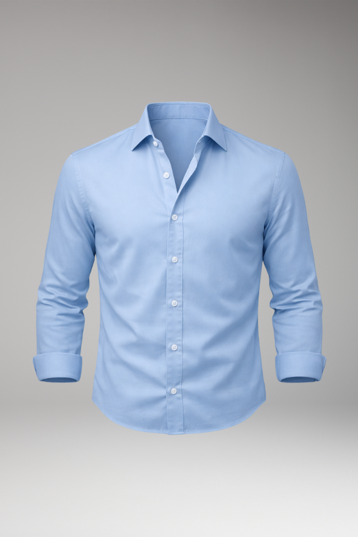 Men's Shirt with Button Closure and Classic Collar