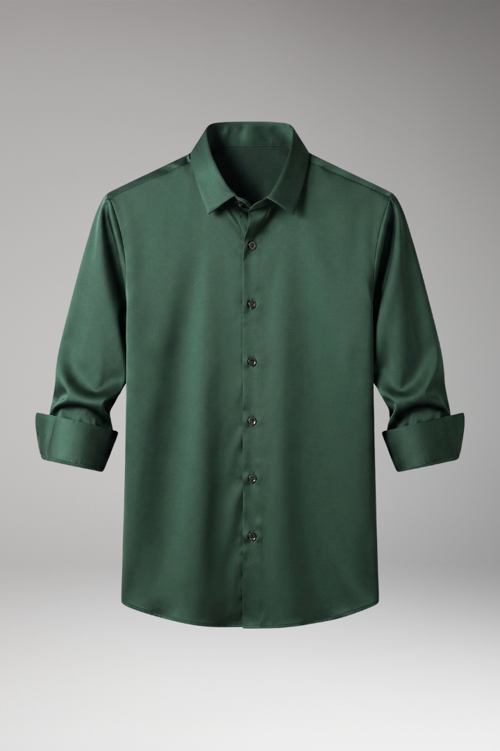 Tommy Men's Shirt with Button Placket and Slim Fit