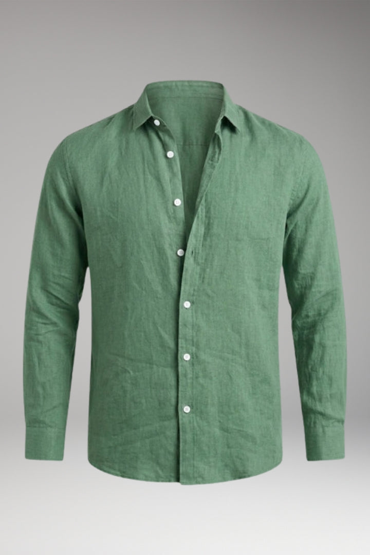Men's Shirt with Classic Collar and Rollable Sleeves