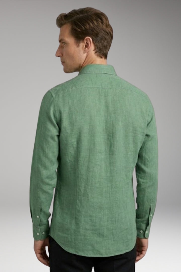 Men's Shirt with Classic Collar and Rollable Sleeves