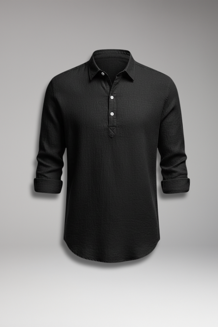 Tommy Men’s Shirt with Straight Fit and Classic Collar