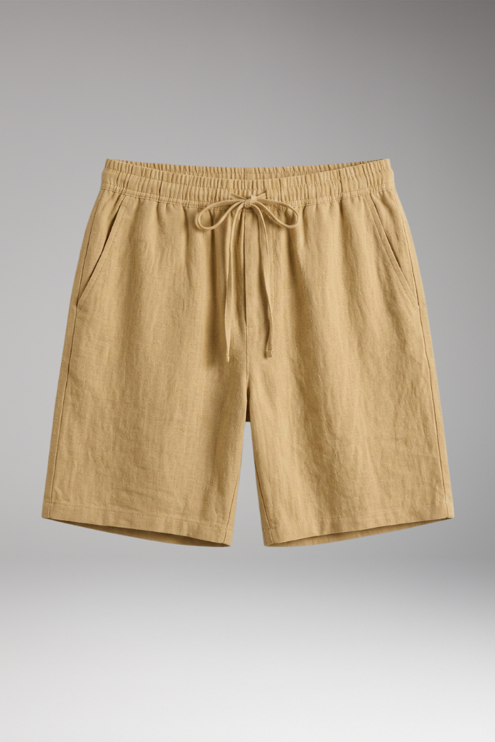 Men's Short-Length Swim Shorts with Drawstring Waistband