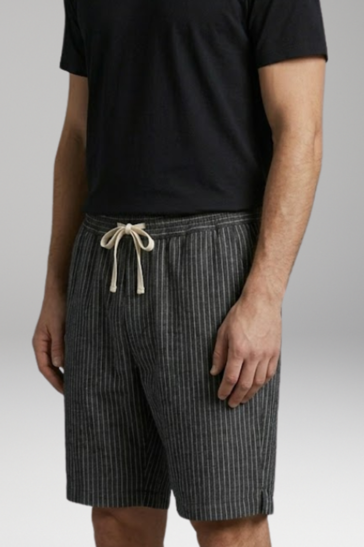 Men's Shorts with Elastic Waistband and Adjustable Drawstring