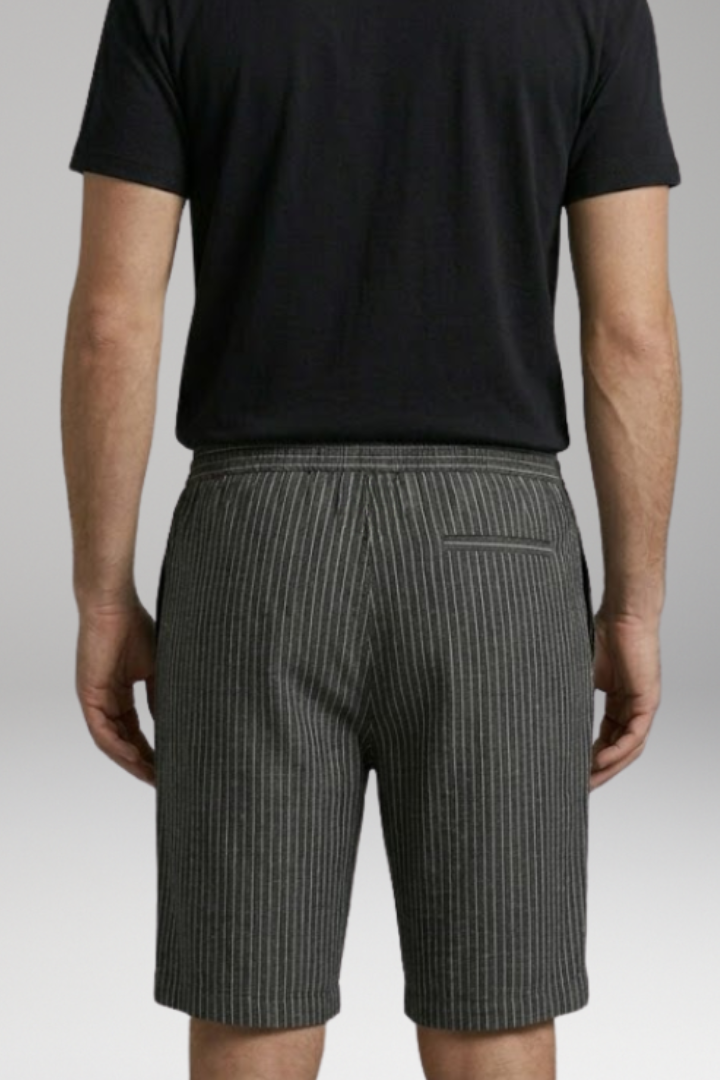 Men's Shorts with Elastic Waistband and Adjustable Drawstring