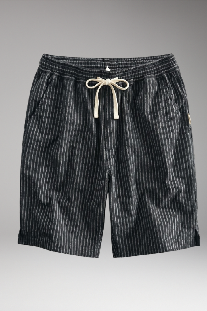 Men's Shorts with Elastic Waistband and Adjustable Drawstring