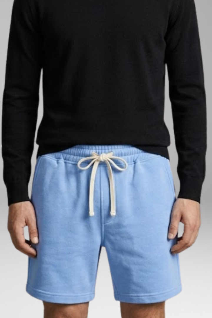 Men's Shorts with Elastic Waistband and Side Pockets
