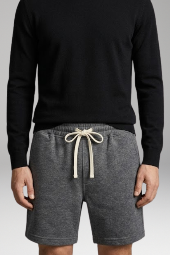 Men's Shorts with Elastic Waistband and Side Pockets