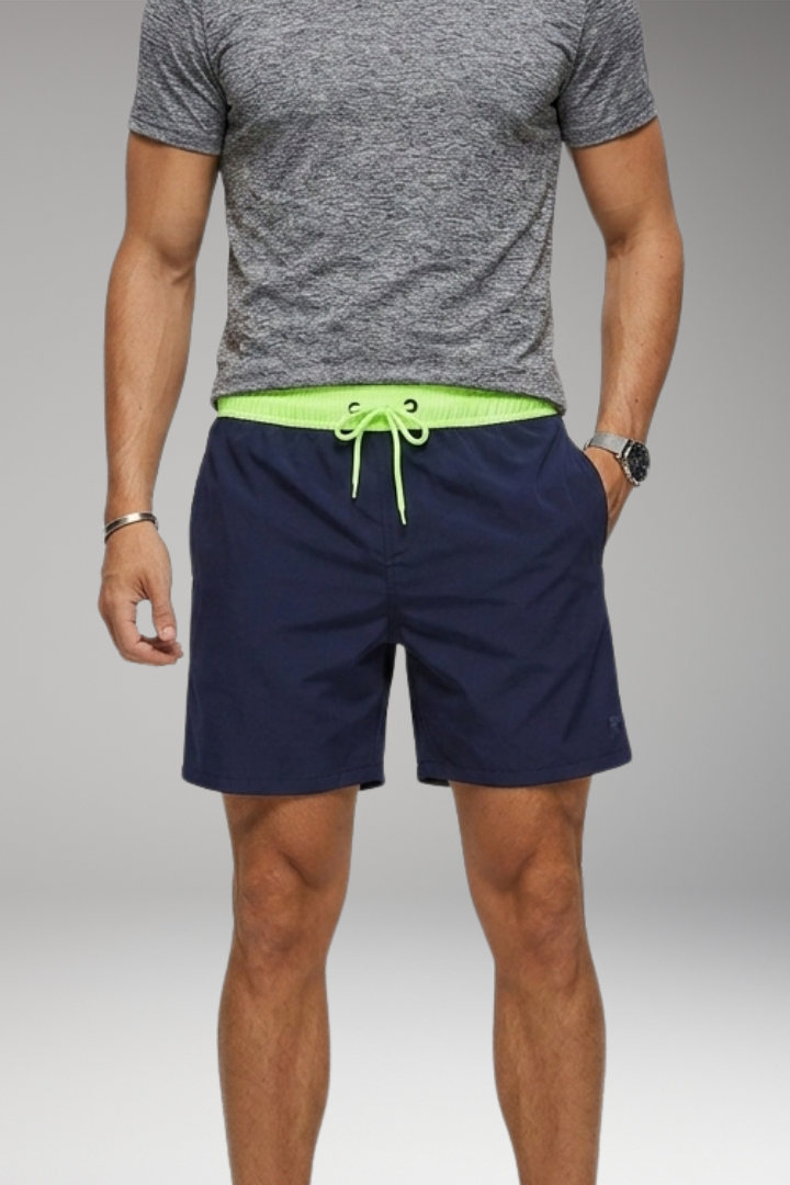 Men's Stretch Shorts with Drawstring Waistband and Side Pockets