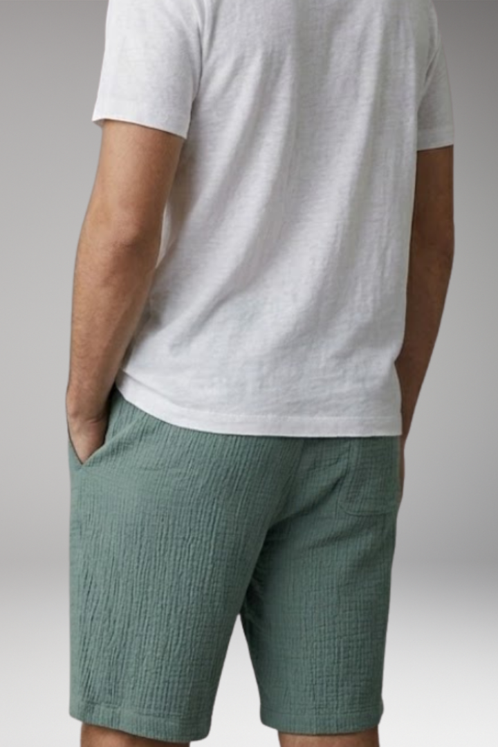 Men's Summer Shorts with Drawstring Waistband and Side Pockets
