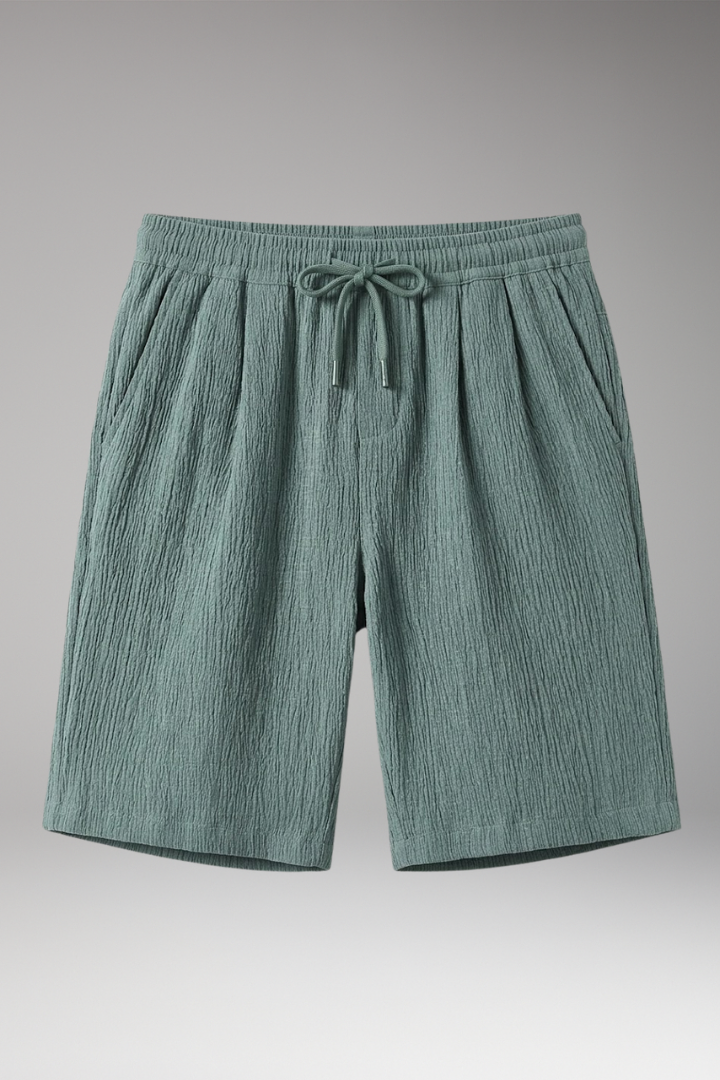 Men's Summer Shorts with Drawstring Waistband and Side Pockets