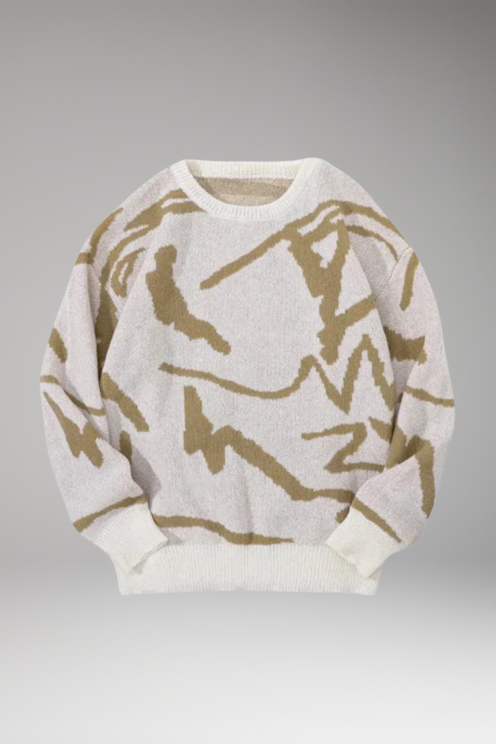 Men’s Sweater with Crew Neck and Long Sleeves