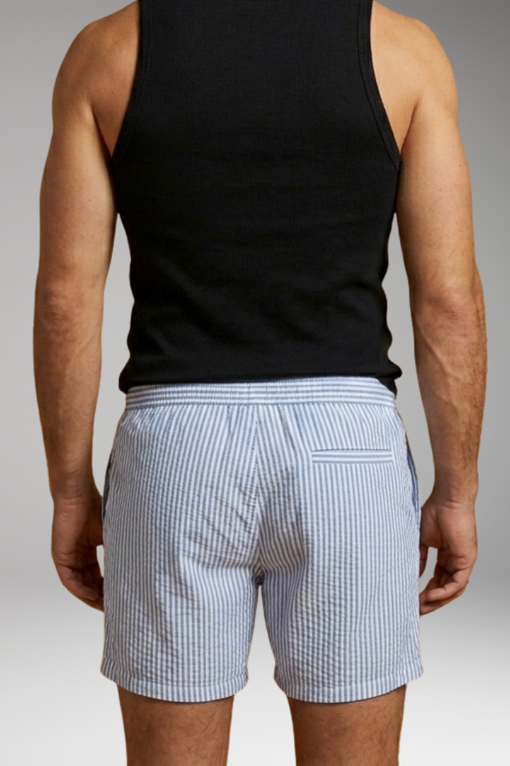 Men's Swim Shorts with Elastic Waistband and Drawstring