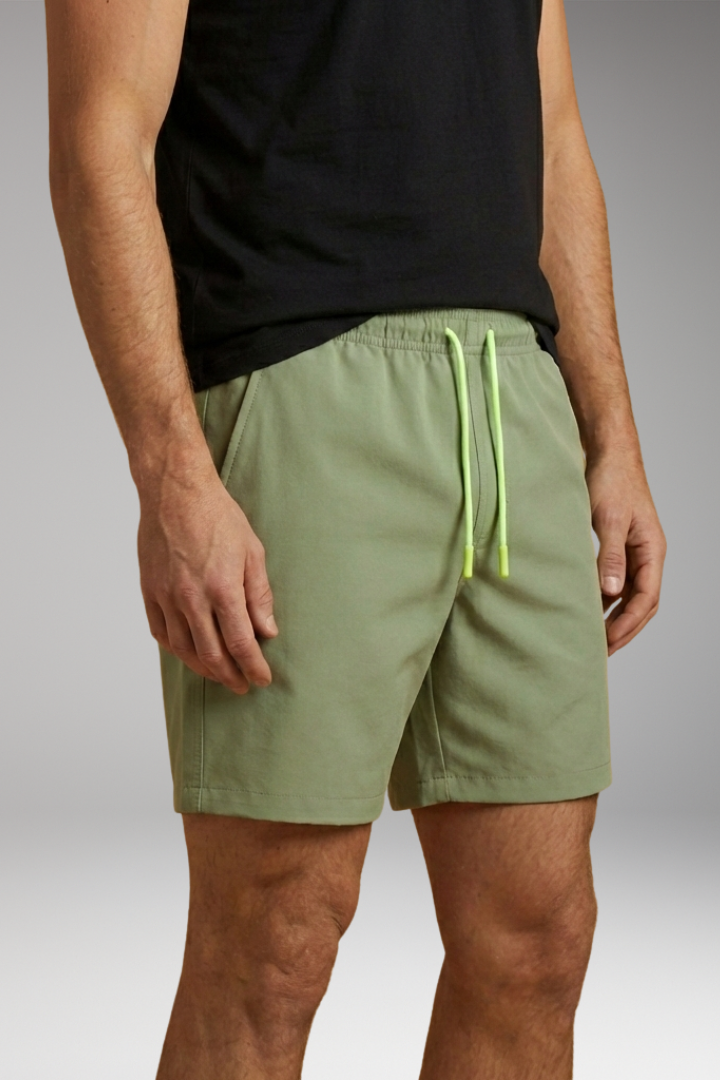 Men's Swim Shorts with Elastic Waistband and Side Pockets