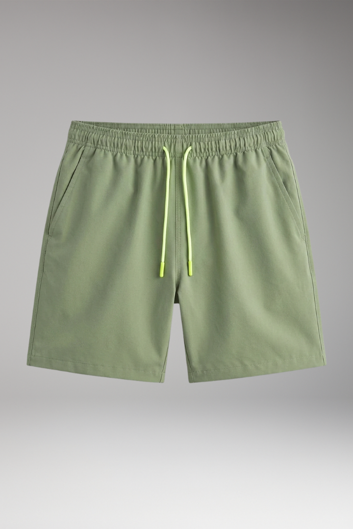 Men's Swim Shorts with Elastic Waistband and Side Pockets