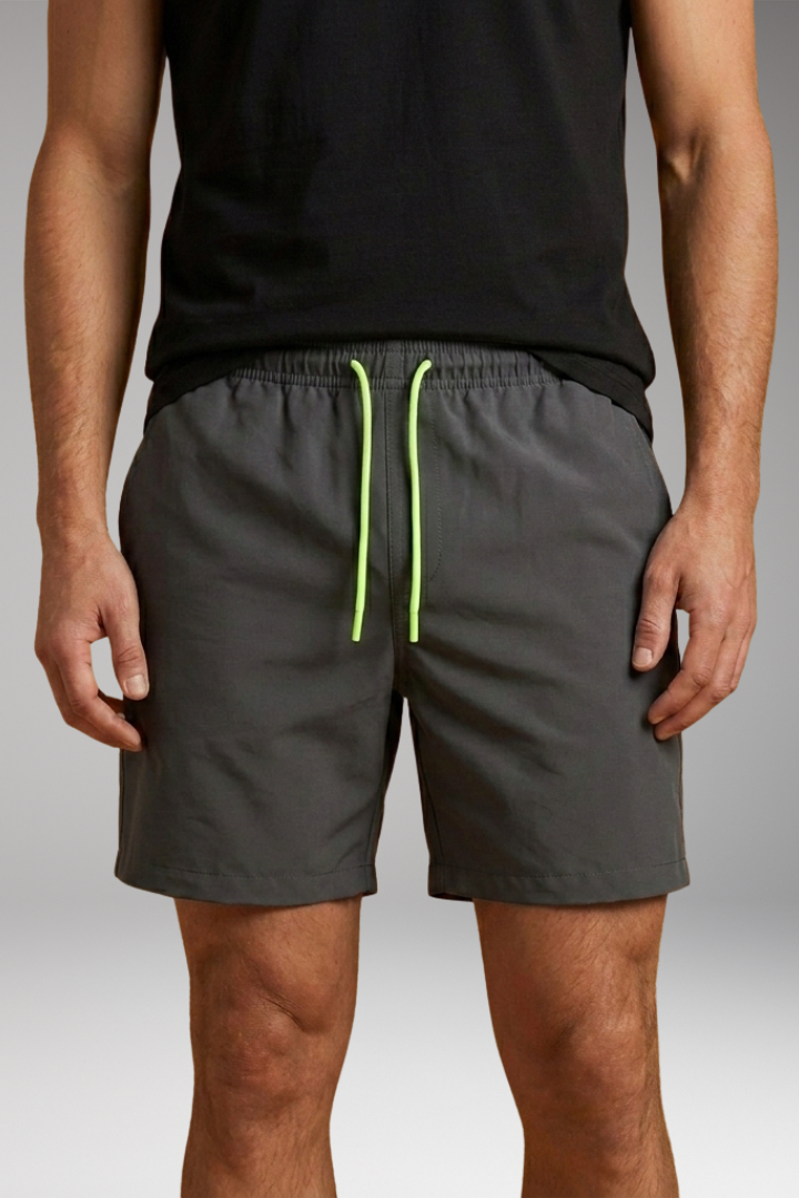 Men's Swim Shorts with Elastic Waistband and Side Pockets