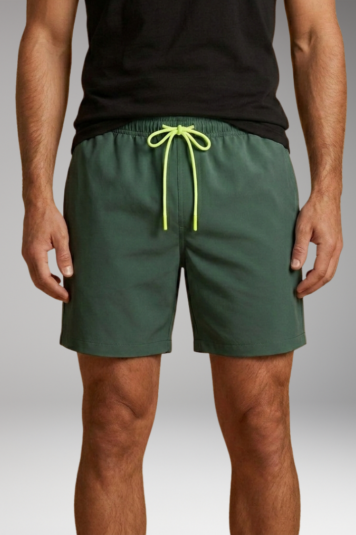 Men's Swim Trunks with Quick-Drying and Elastic Waistband