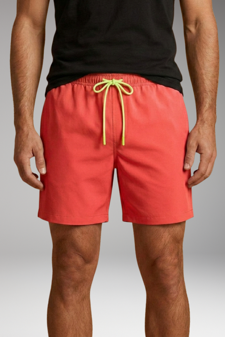 Men's Swim Trunks with Quick-Drying and Elastic Waistband