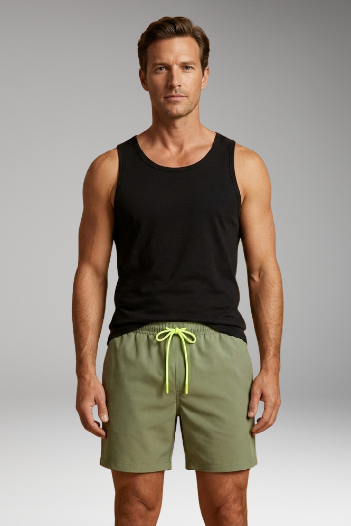 Men's Swim Trunks with Quick-Drying and Elastic Waistband