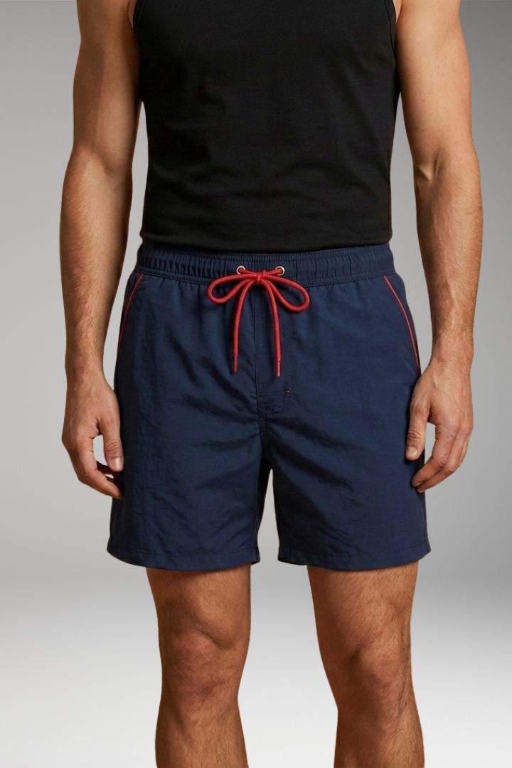 Men's Swim Trunks with Sleek Design and Elastic Waistband