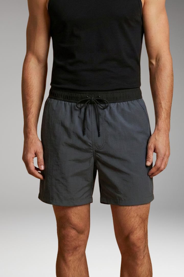 Men's Swim Trunks with Sleek Design and Elastic Waistband