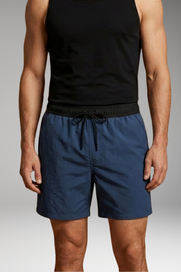 Men's Swim Trunks with Sleek Design and Elastic Waistband