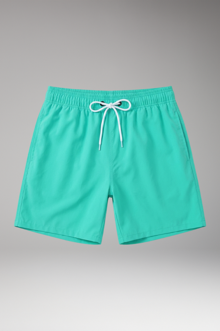 Men's Swim Trunks with Vibrant Color and Elastic Waistband