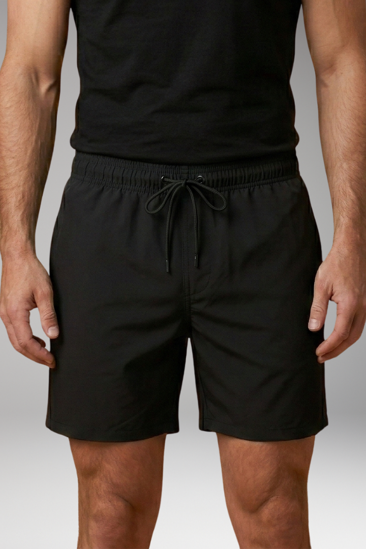 Men's Swim Trunks with Vibrant Color and Elastic Waistband