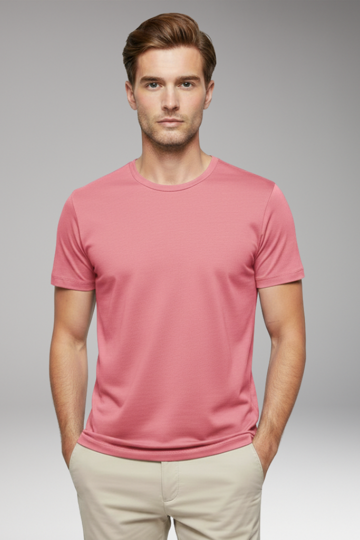 Men's T-Shirt with Crew Neck and Short Sleeves