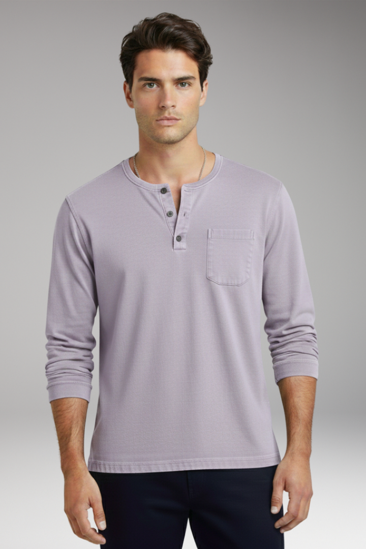 Men's T-Shirt with Round Neck and Chest Pocket