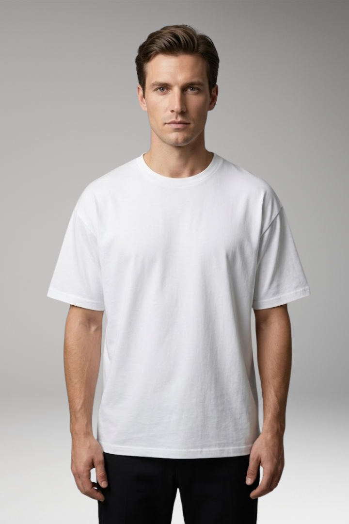 Men's T-Shirt with Round Neck and Relaxed Fit