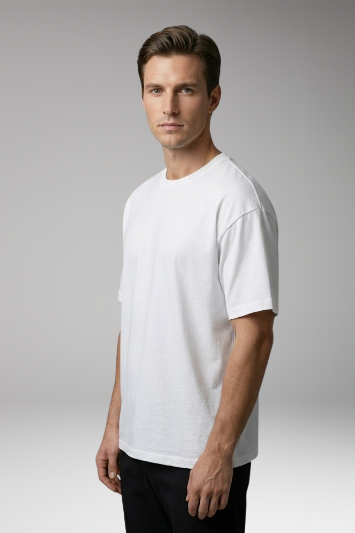 Men's T-Shirt with Round Neck and Relaxed Fit