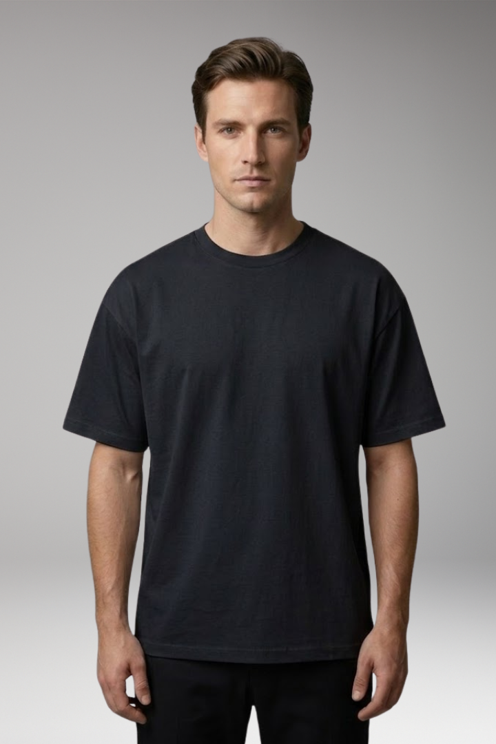 Men's T-Shirt with Round Neck and Relaxed Fit