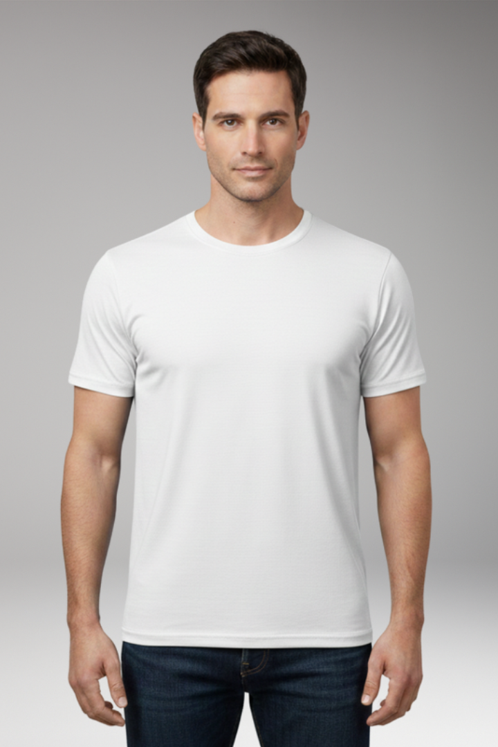 Men's T-Shirt with Round Neck and Short Sleeves