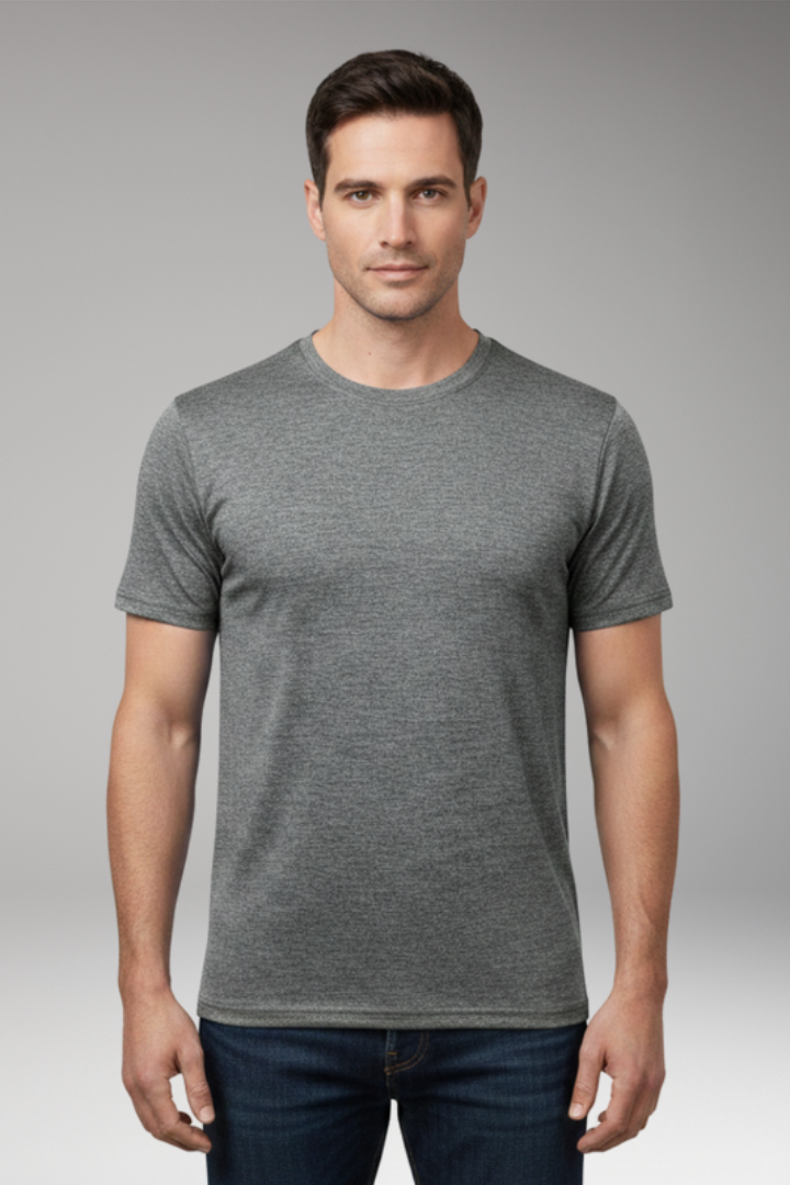 Men's T-Shirt with Round Neck and Short Sleeves