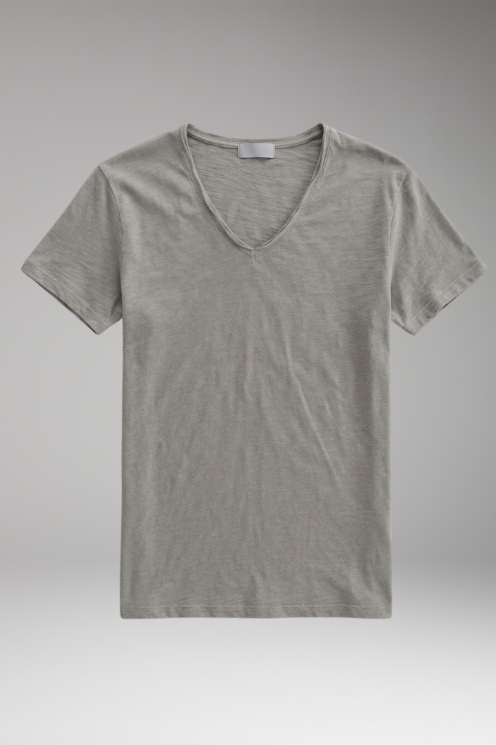 Men's T-Shirt with V-Neck and Classic Fit