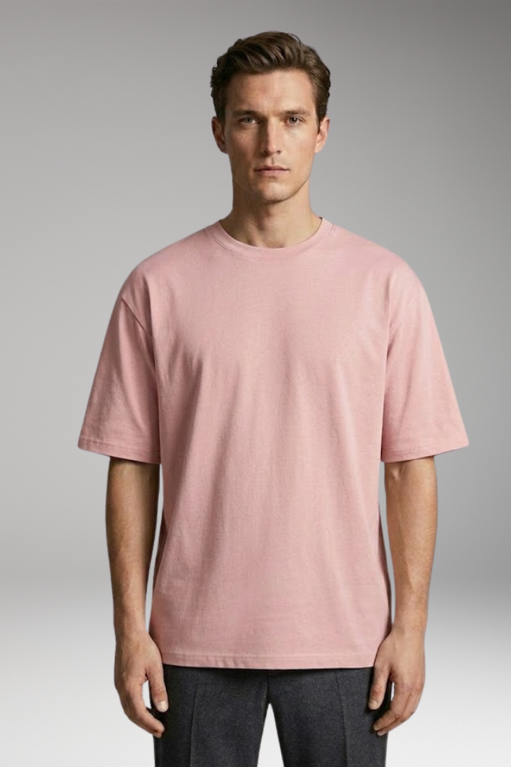 Men's T-shirt with Round Neck and Short Sleeves