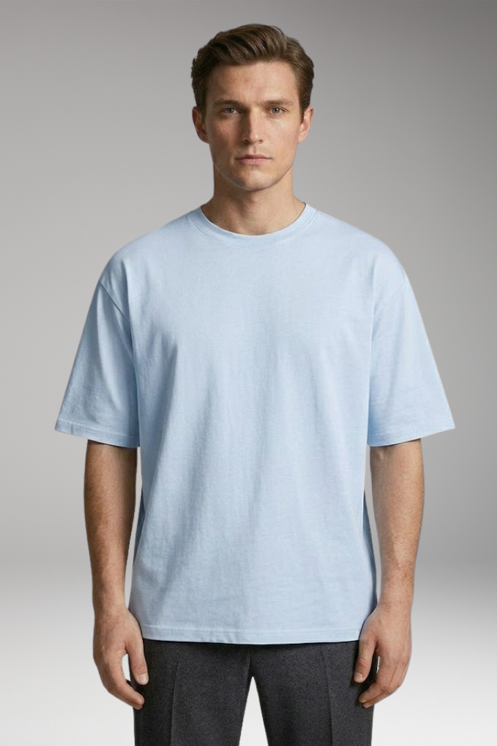 Men's T-shirt with Round Neck and Short Sleeves