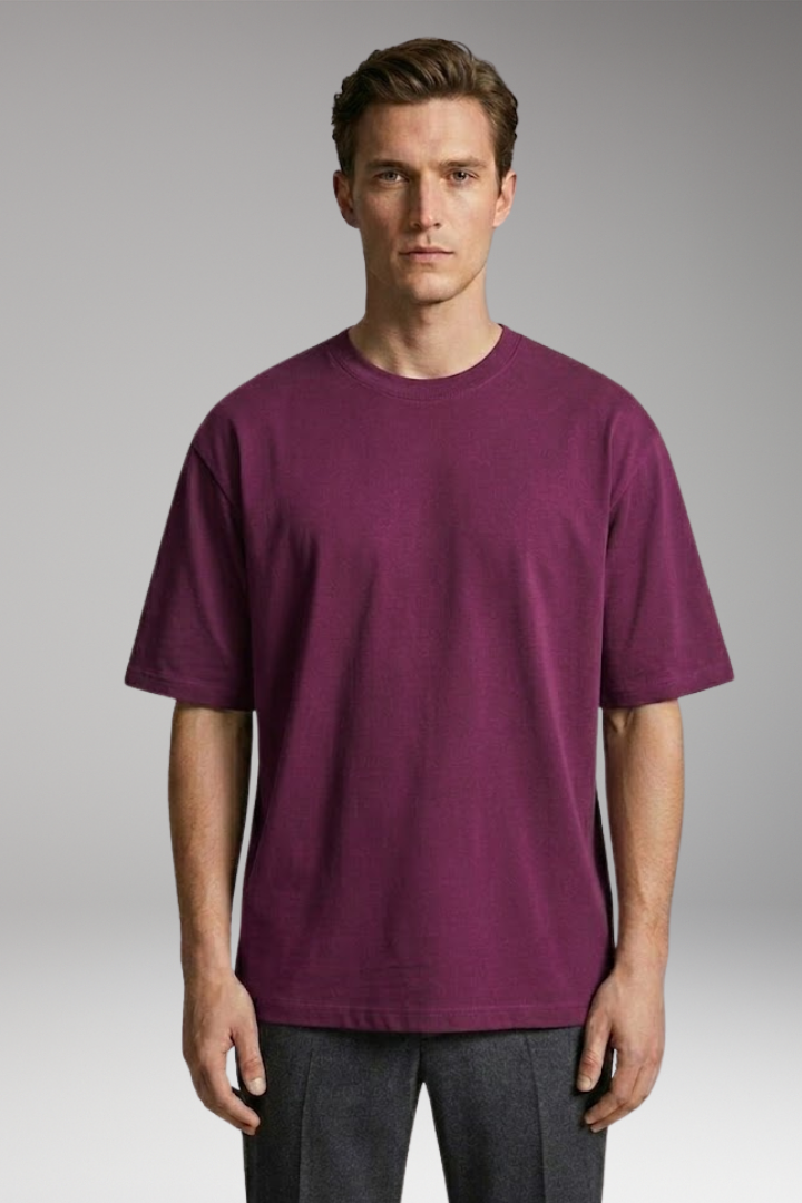Men's T-shirt with Round Neck and Short Sleeves