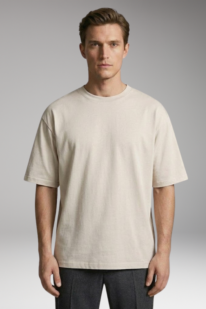 Men's T-shirt with Round Neck and Short Sleeves