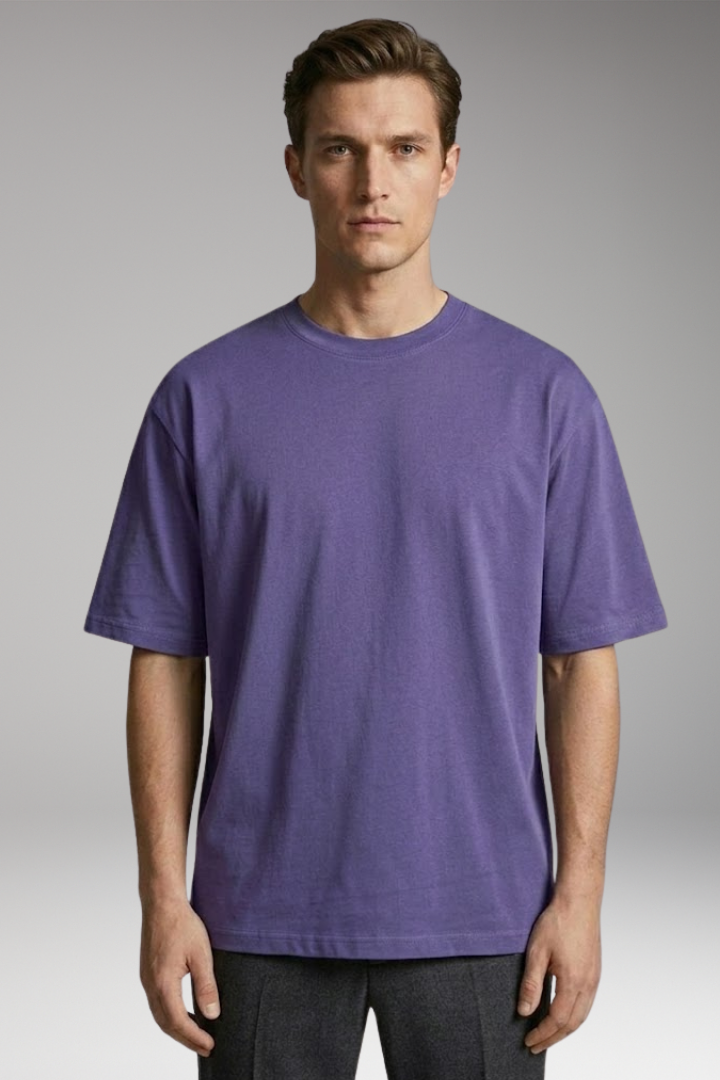 Men's T-shirt with Round Neck and Short Sleeves