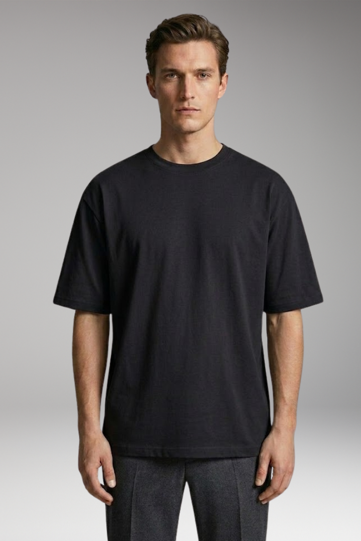 Men's T-shirt with Round Neck and Short Sleeves