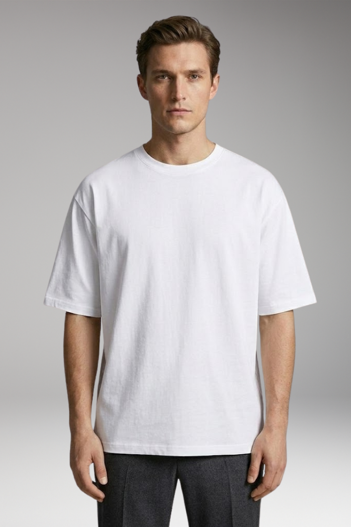 Men's T-shirt with Round Neck and Short Sleeves