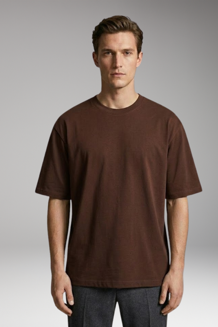 Men's T-shirt with Round Neck and Short Sleeves