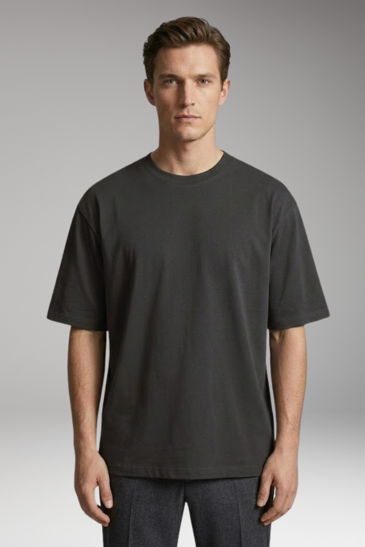 Men's T-shirt with Round Neck and Short Sleeves