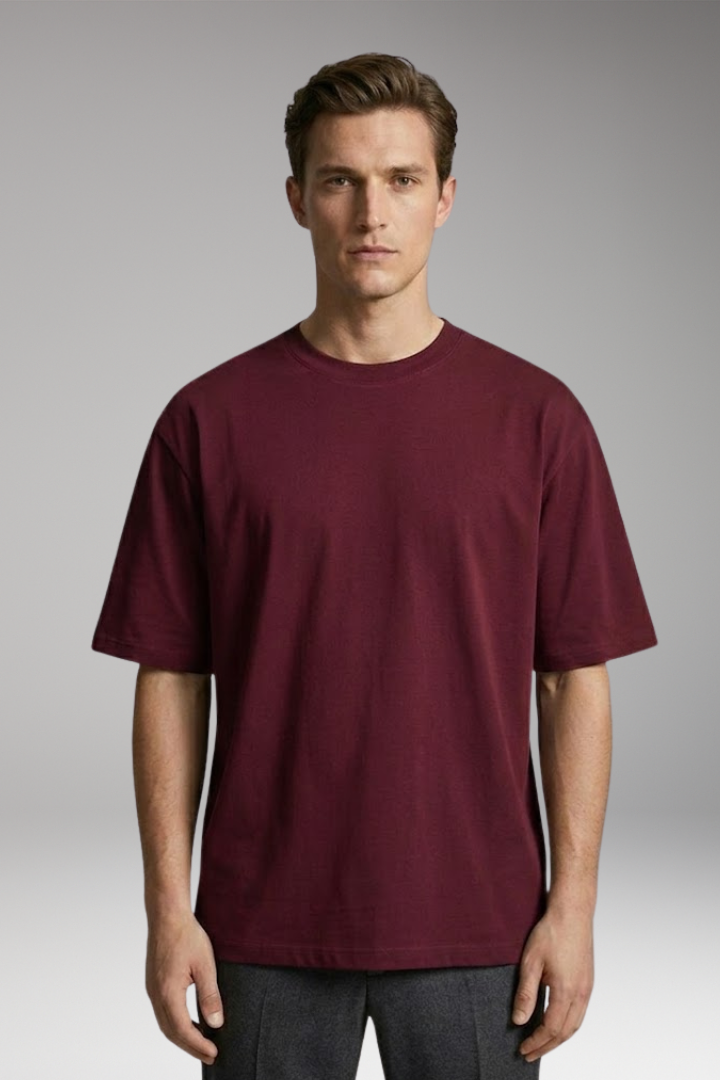 Men's T-shirt with Round Neck and Short Sleeves