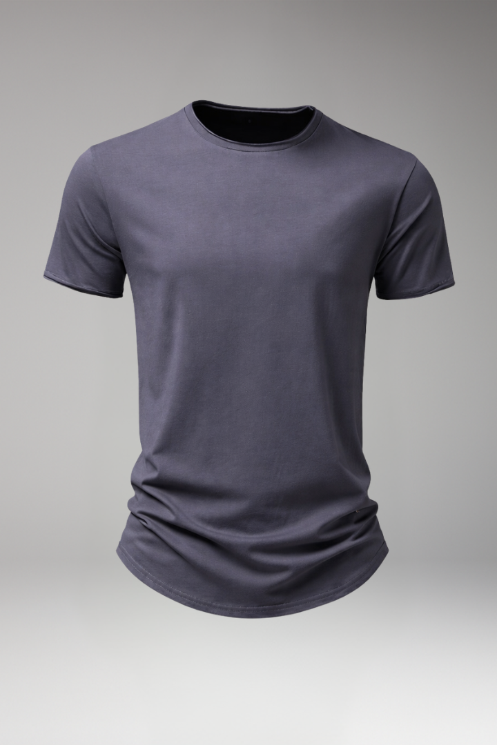 Men's T Shirt with Short Sleeves and Round Neck