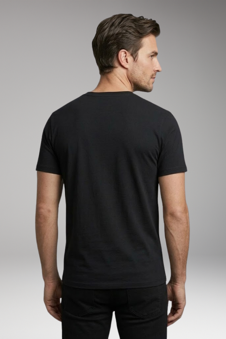 Men's T Shirt with V Neck and Chest Pocket