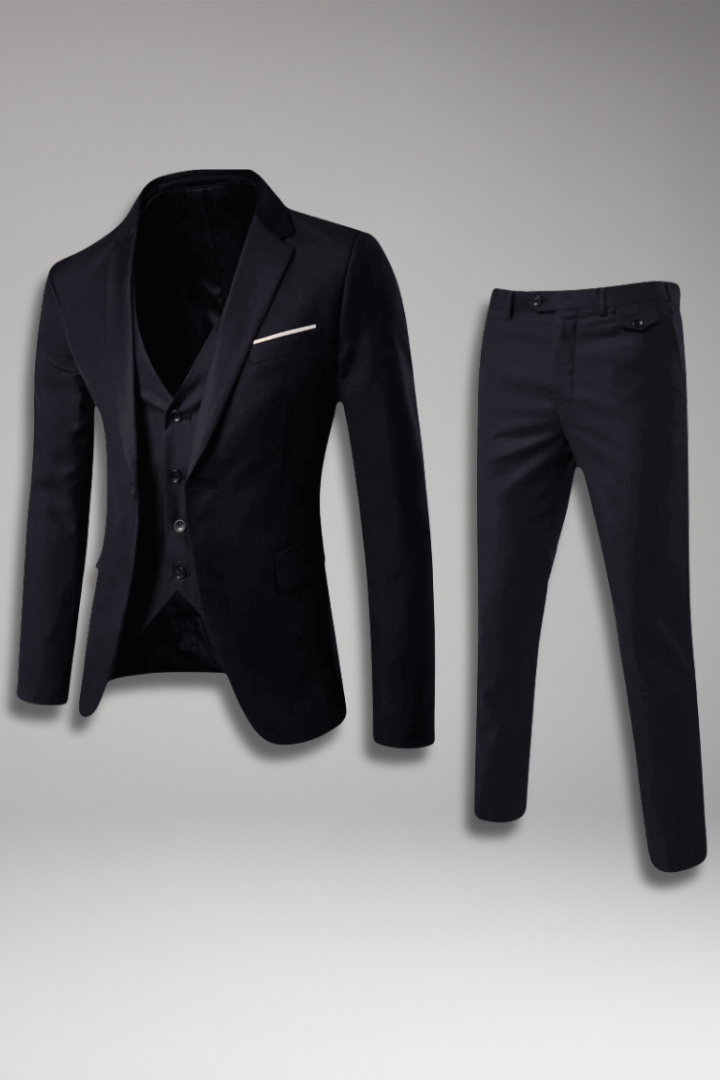Men’s Three-Piece Suit with Vest and Pants