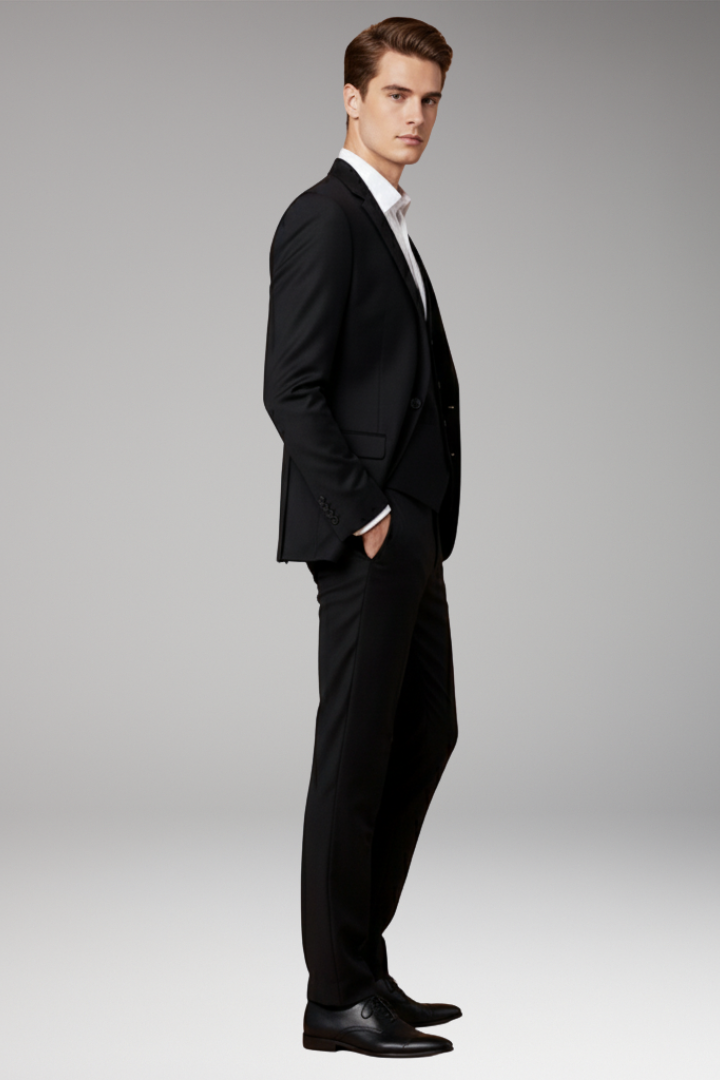 Men’s Three-Piece Suit with Vest and Pants