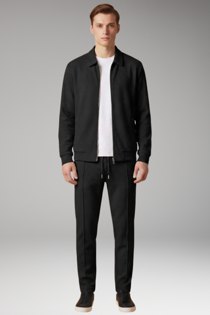 Men's Tracksuit with Zip Jacket and Straight Trousers